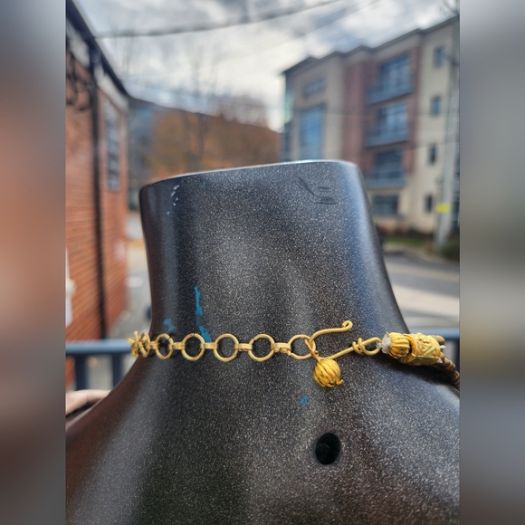 Neutral Beaded Statement Necklace with Bold Medallion 😍 - Picture 11 of 17